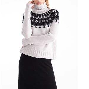 JOLENE PATTERN TURTLENECK CASHMERE SWEATER FROM NAKEDCASHMERE